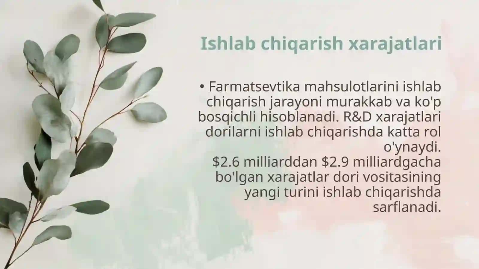 Farmatsevtika iqtisodiyoti asoslari. Dorixona tashkilotlari faoliyatining iqtisodiy muhiti 4