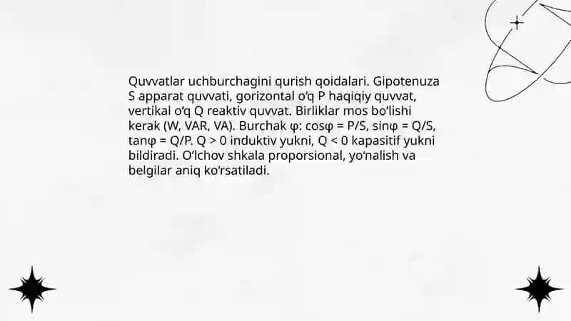 Quvvatlar uch burchagi 4