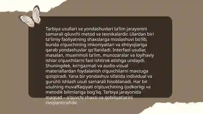 Shaxsning rivojlanishi, tarbiyasi va ijtimoiylashuvi 4