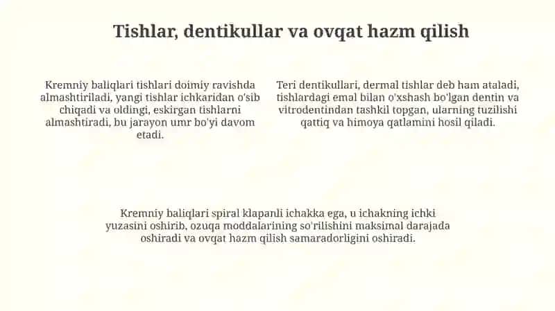 Togʻayli baliqlar sinfi 4