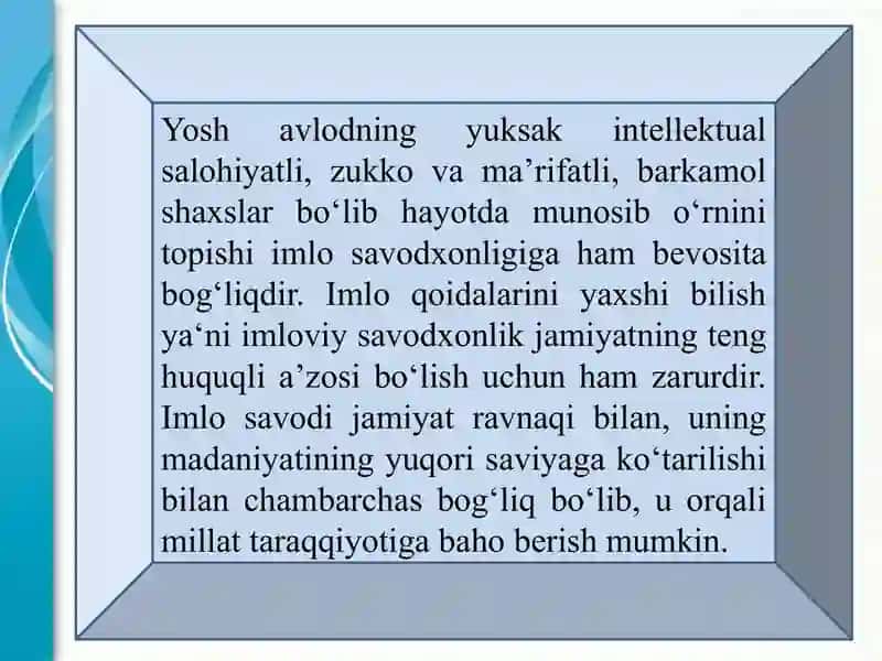 Imloviy savodxonlikning ahamiyati 4