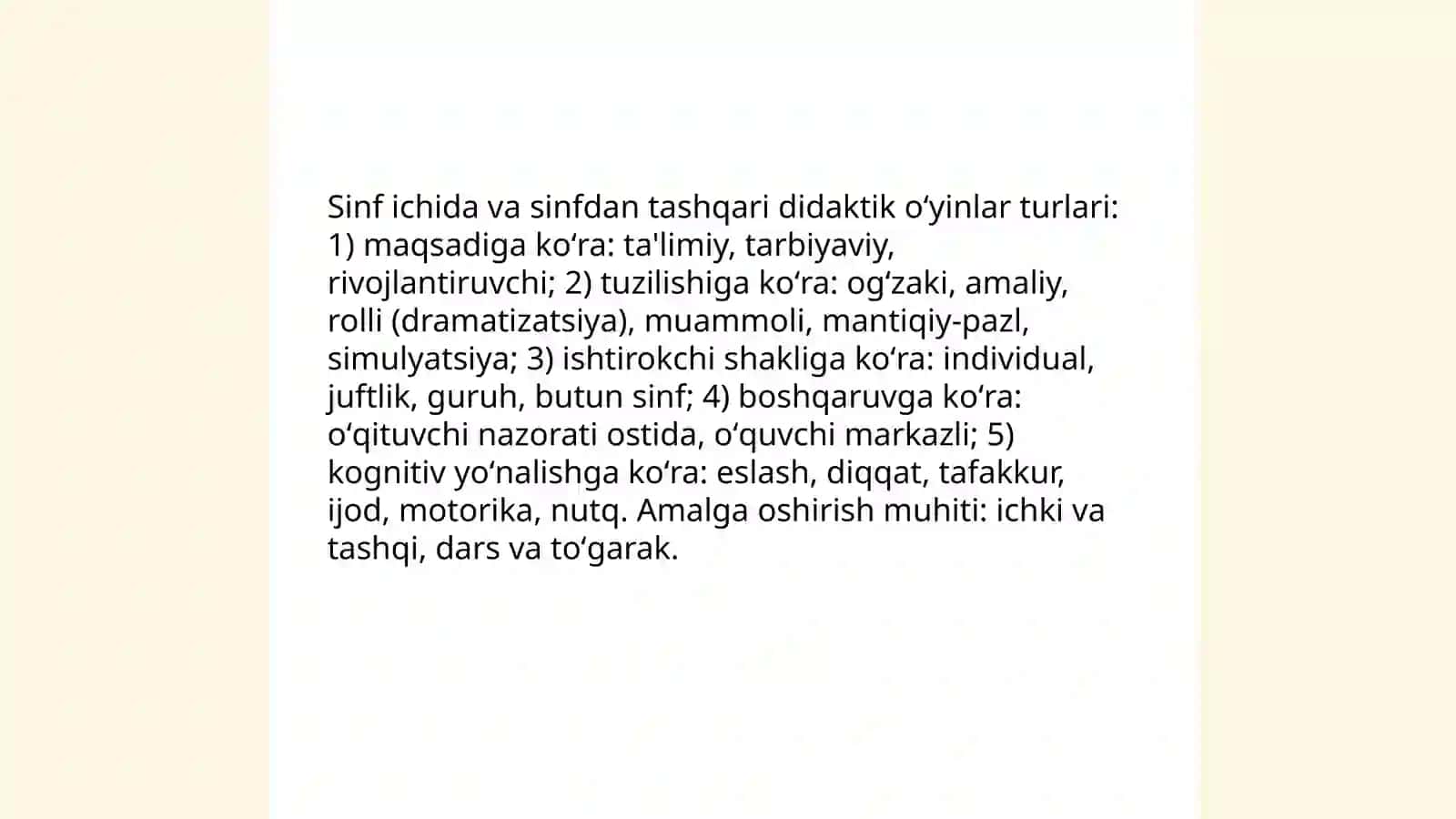 Sinf va sinfdan tashqari mashg'ulotlarda didaktik oʻyinlarni qo'llash metodikasi 4