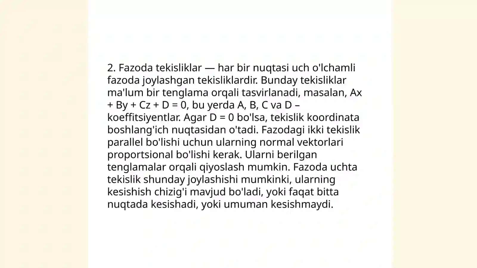 Tekislik geometriyasi 4