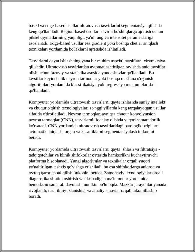 KOMPYUTERNING ULTRASONOGRAFIYA TASHXISI TIZIMIDA FOYDALANILISHI 4