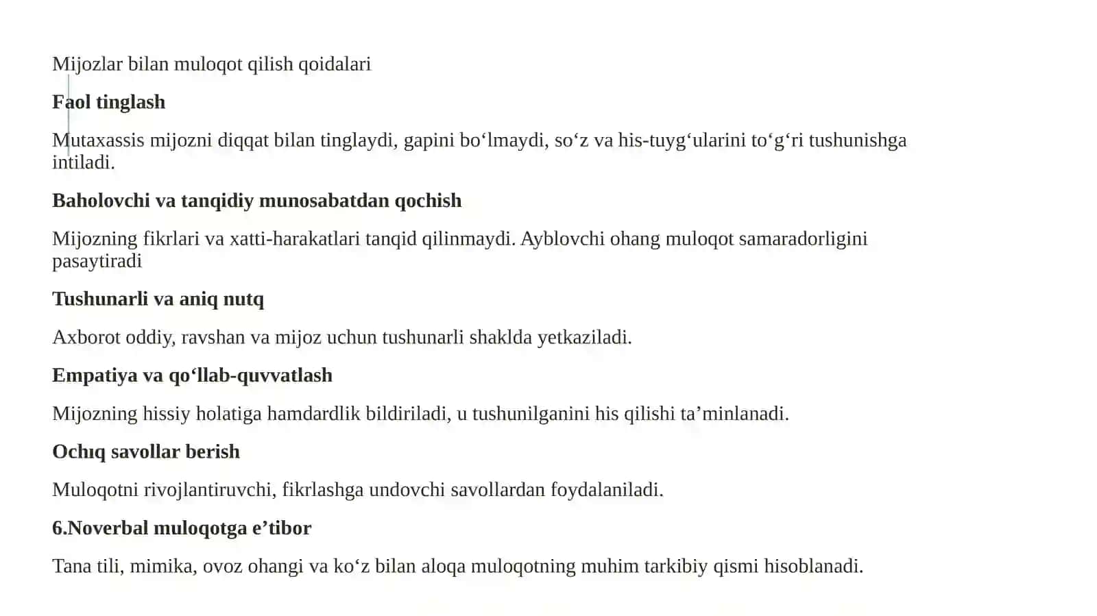 Uyda ijtimoiy yordam ko'rsatishning axloqiy va kommunikativ xususiyatlari. Keksalar va nogironligi bor shaxslar uchun ijtimoiy va maishiy xizmatlar 4