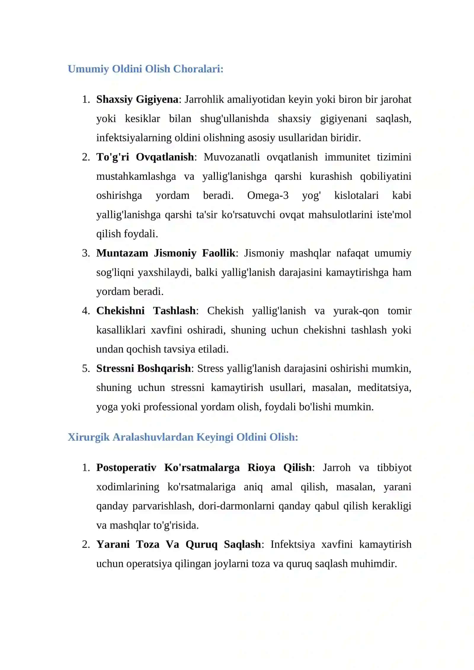 O`tkir va surunkali xirurgik yallig`lanish 4
