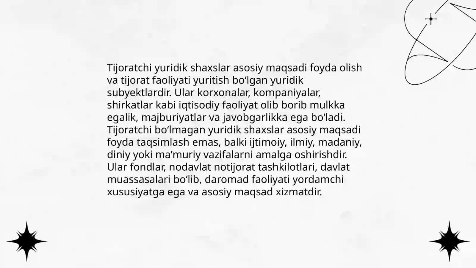 Yuridik shaxs tushunchasi va asosiy belgilari 4