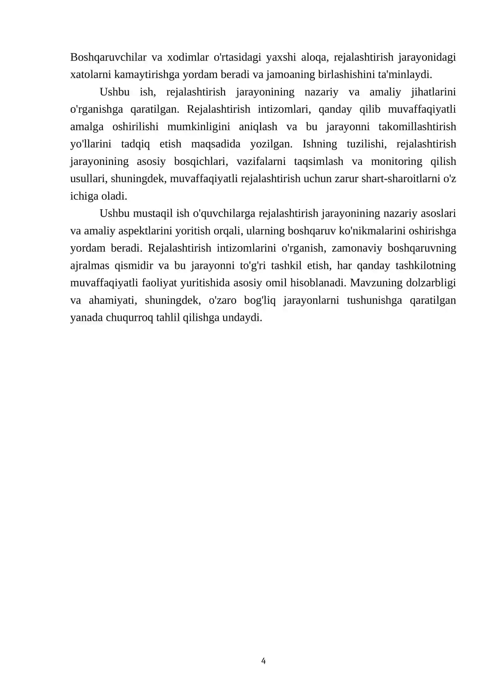 Jarayon va vazifalarni rejalashtirish va jo‘natish (Rejalashtirish intizomlari) 4