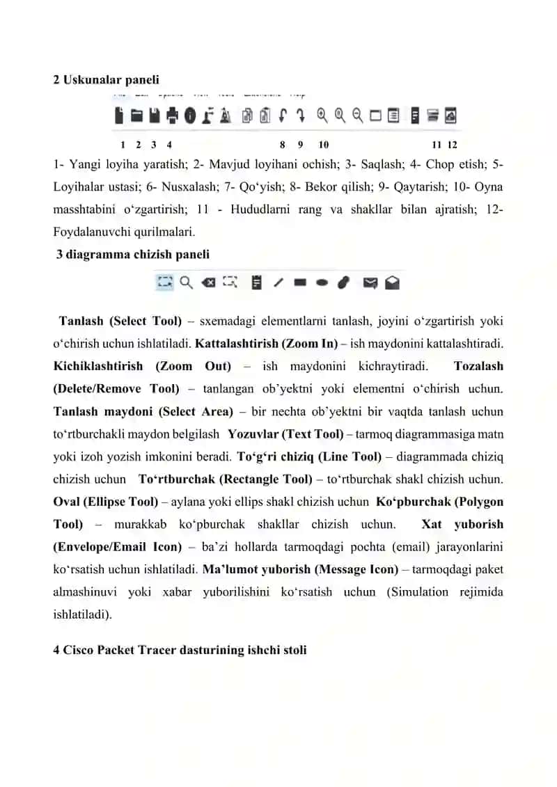 CISCO PACKET TRACER SIMULYATOR INTERFEYSI VA UNING IMKONIYATLARINI O‘RGANISH 4
