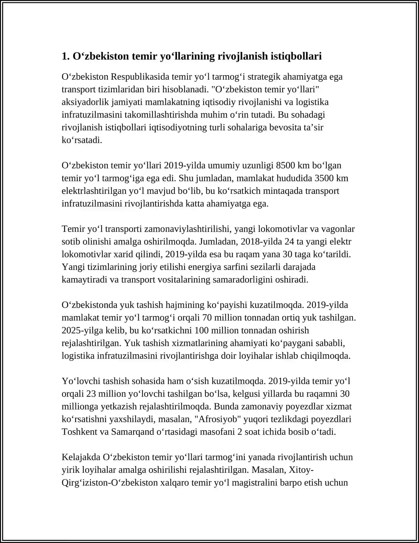 O`ZBEKISTON TEMIR YO`LLARI "AJDA HARAKATDAGI DMR STANDARTLI MIKROUYALI ALOQA TIZIMLARINI QO`LLASH ISTIQBOLLARI 4