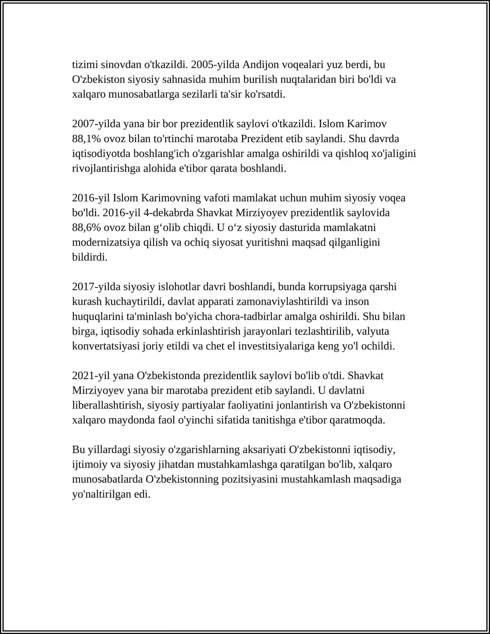 O'zbekistonning eng yangi tarixi 4