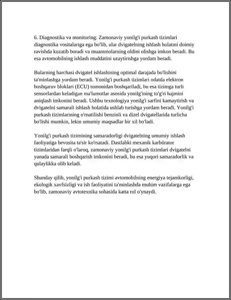 "NEXIA" AVTOMOBILINING YONILG‘I PURKASH TIZIMI 4