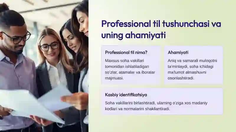Professional tillar va ularning milliy tilda asosiy xususiyatlari 4