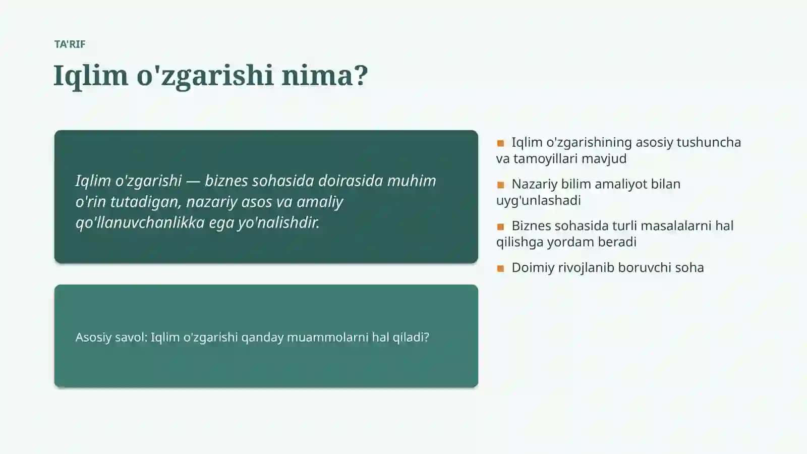 Iqlim o'zgarishi 4