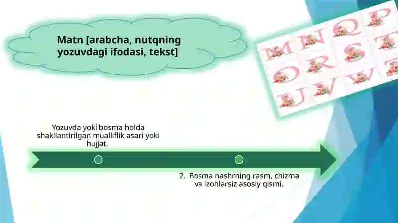 Matnning xususiyatlari va qurilishi 4
