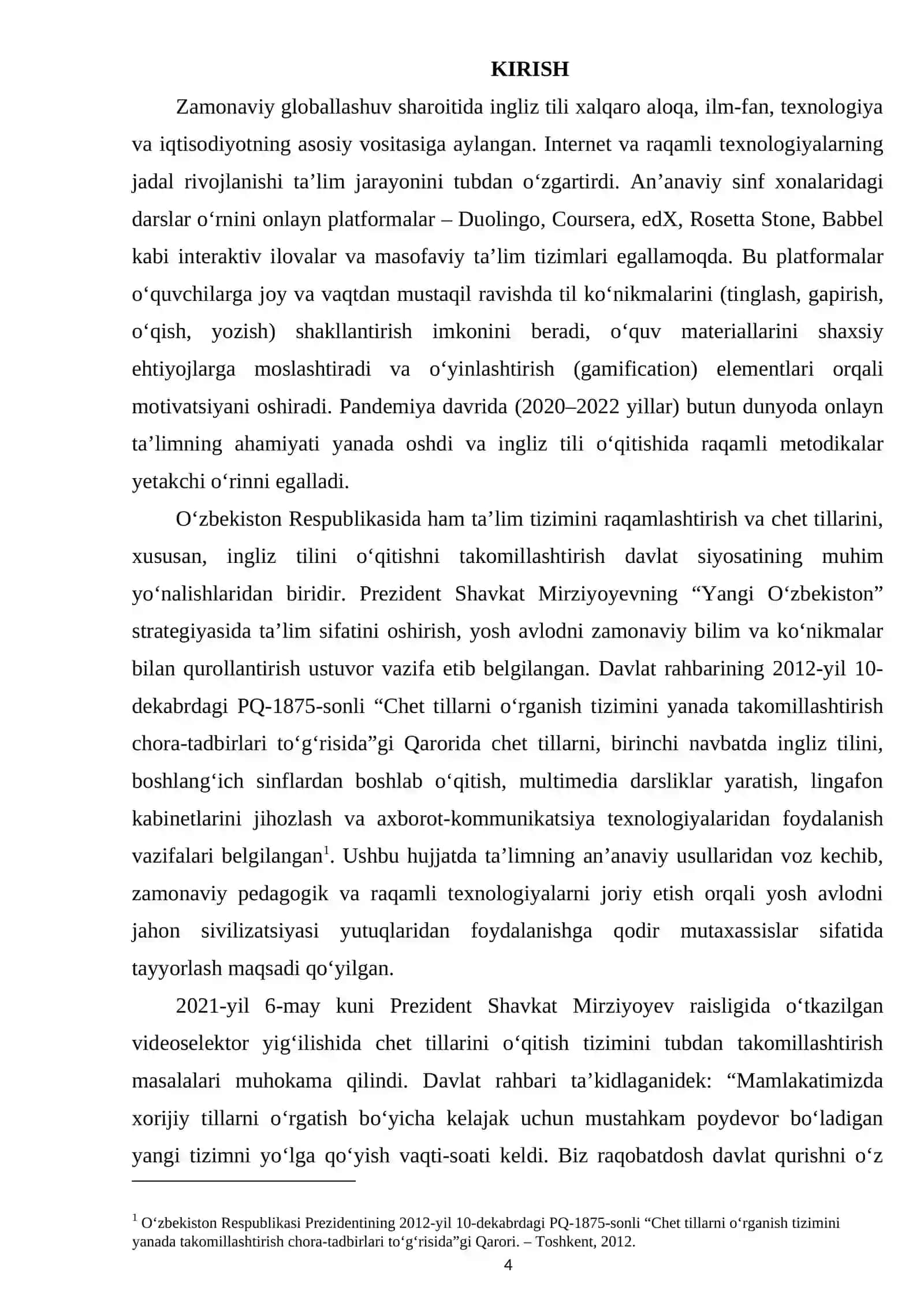 ONLAYN PLATFORMALARDA INGILIZ TILINI O’QITISH METODIKASI 4