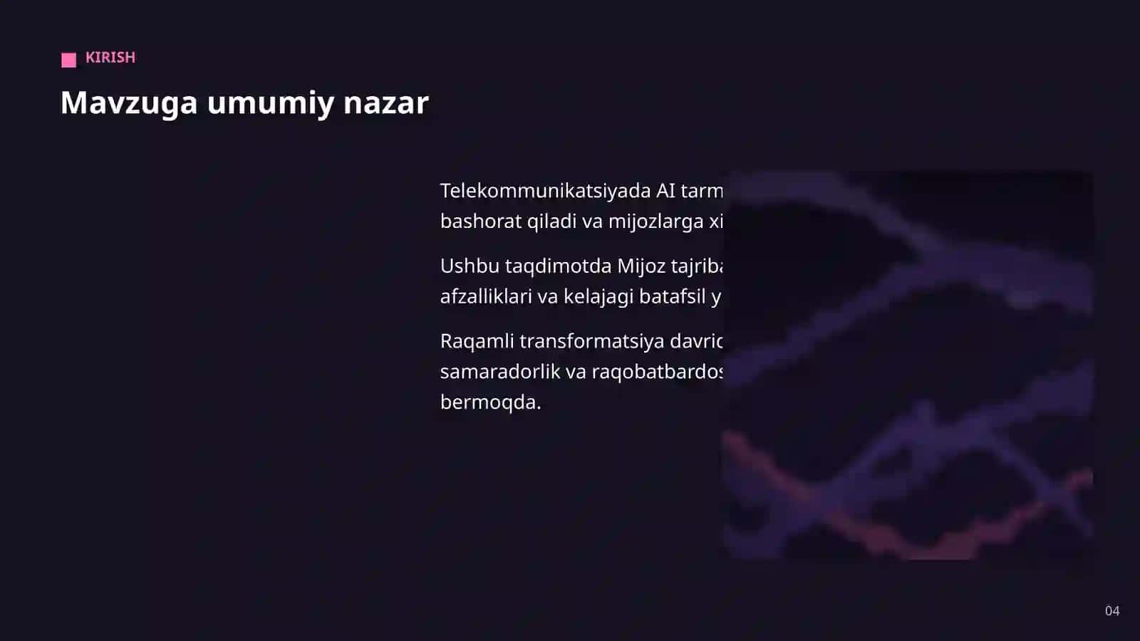 TELEKOMMUNIKATSIYADA AI 4