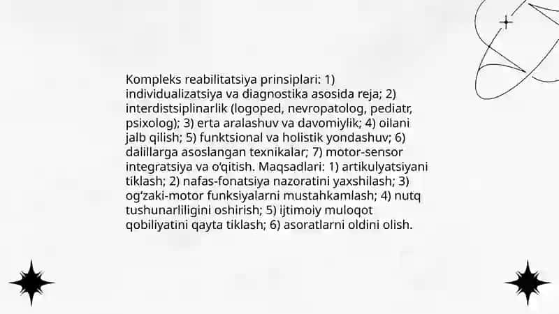 Nutq kamchiliklarida olib boriladigan kompleks reabilitatsiya 4