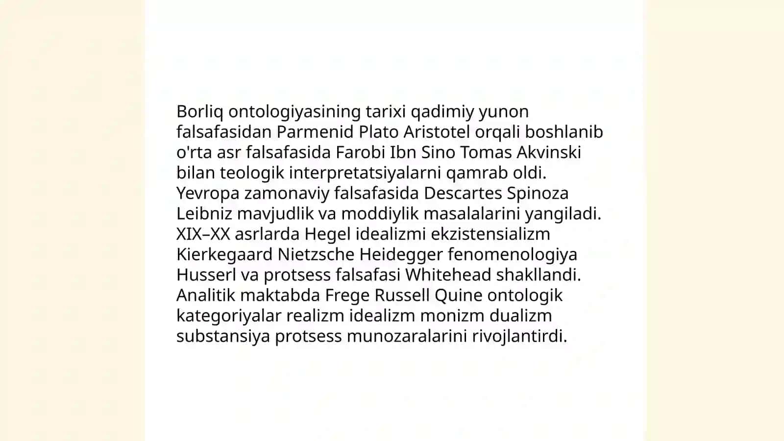 Borliq ontologiya va rivojlanish falsafasi 4