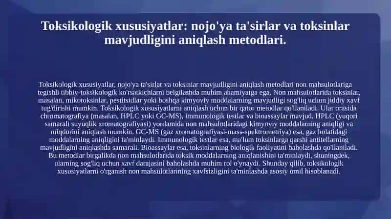 Tibbiy-toksikalogik ko’rsatkichlarni aniqlash 4