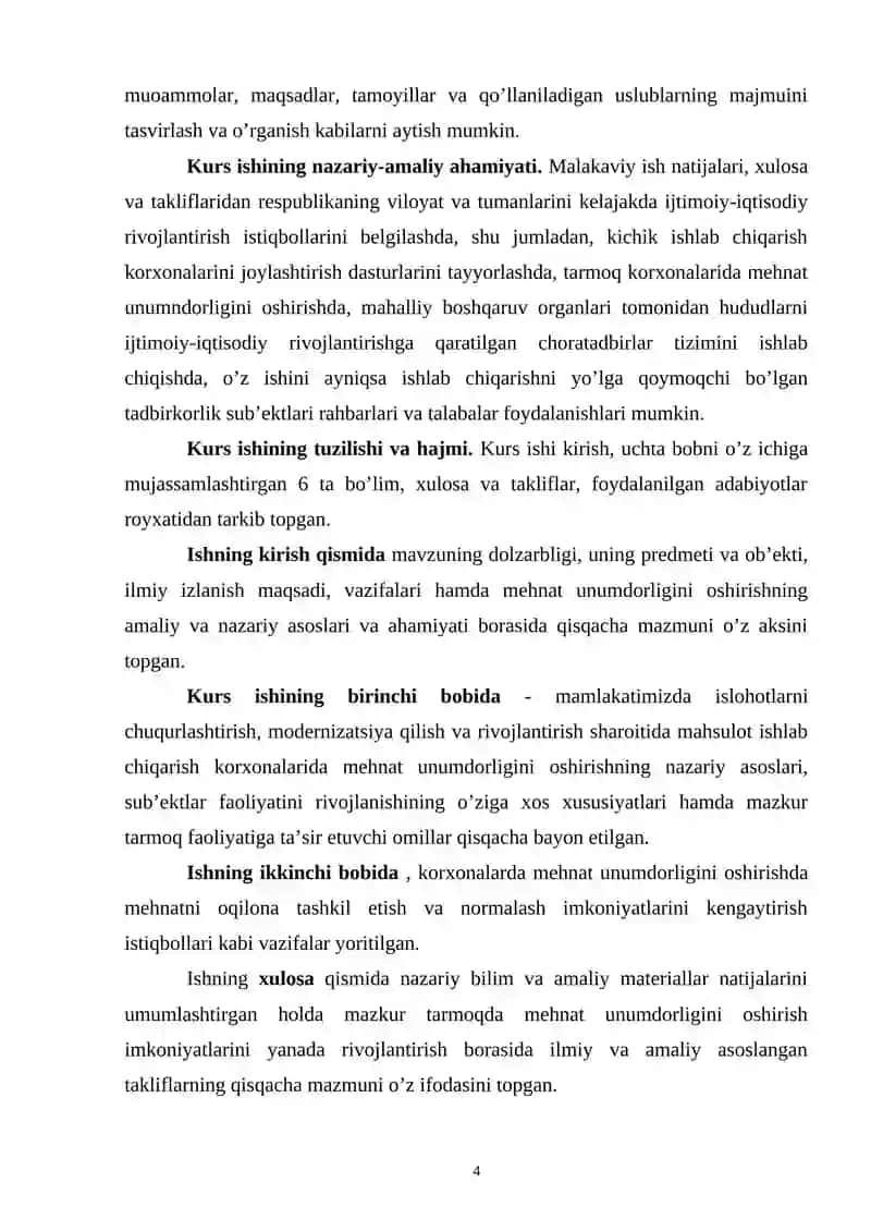 Kurs ishi mavzusining dolzarbligi. 4