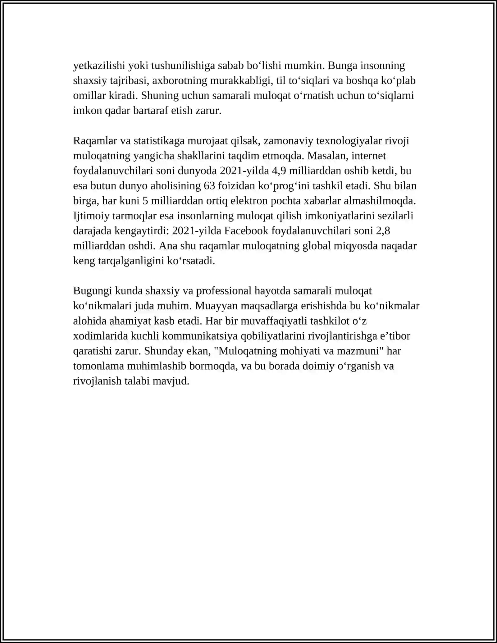 MULOQAT HAQIDA TUSHUNCHA. PEDAGOGIK FAOLIYATDA MULOQAT 4