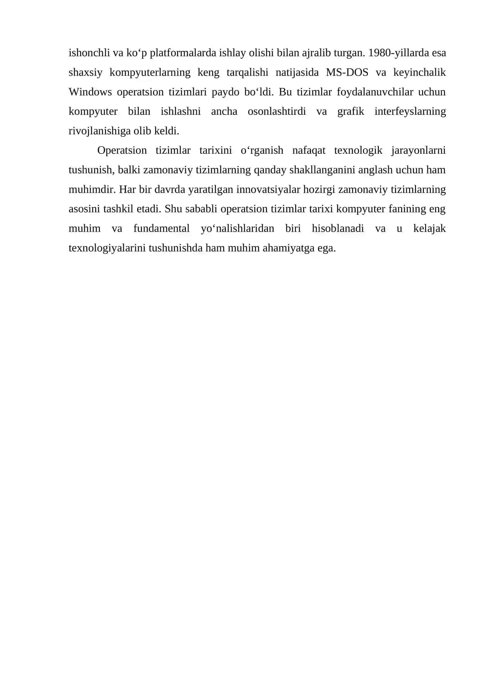 Operatsion tizimlar tarixi 4