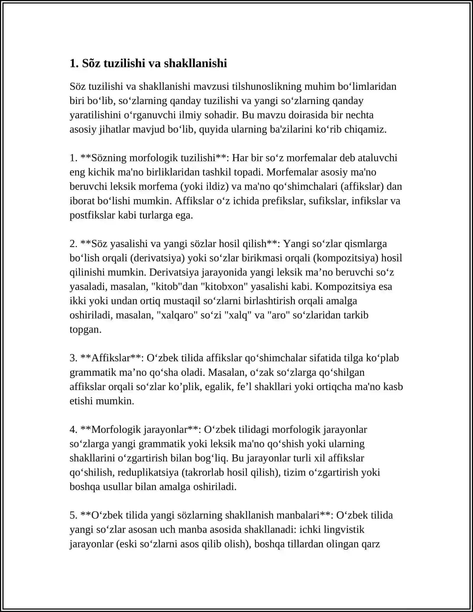 SÕZ TURKUMLARINI ÕRGANISHGA OID ADABIYOTLAR RÕYXATINI TUZISH 4