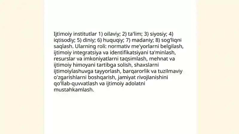 Jamiyatning ijtimoiy sohasi 4