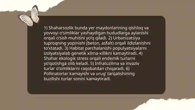 Insonlarning hozirgi holdagi oʻsimliklarga taʼsiri 4