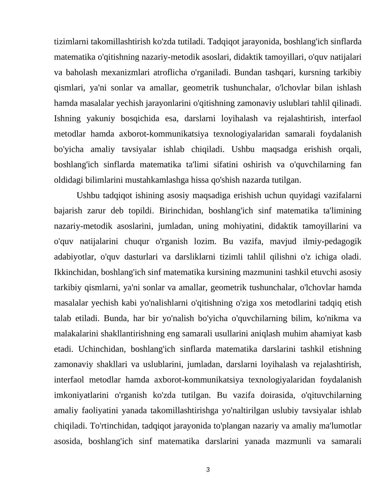 Boshlang'ich sinflarda matematika kursining mazmuni va tuzilishi 4