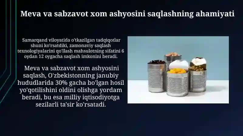 Meva va sabzavotlarni konservalash hom ashyolari 4