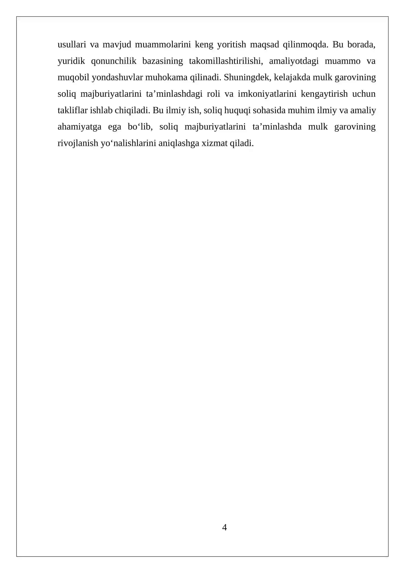 MULK GAROVI SOLIQ MAJBURIYATINGING BAJARILISHINI TA'MINLASH USULI SIFATIDA 4