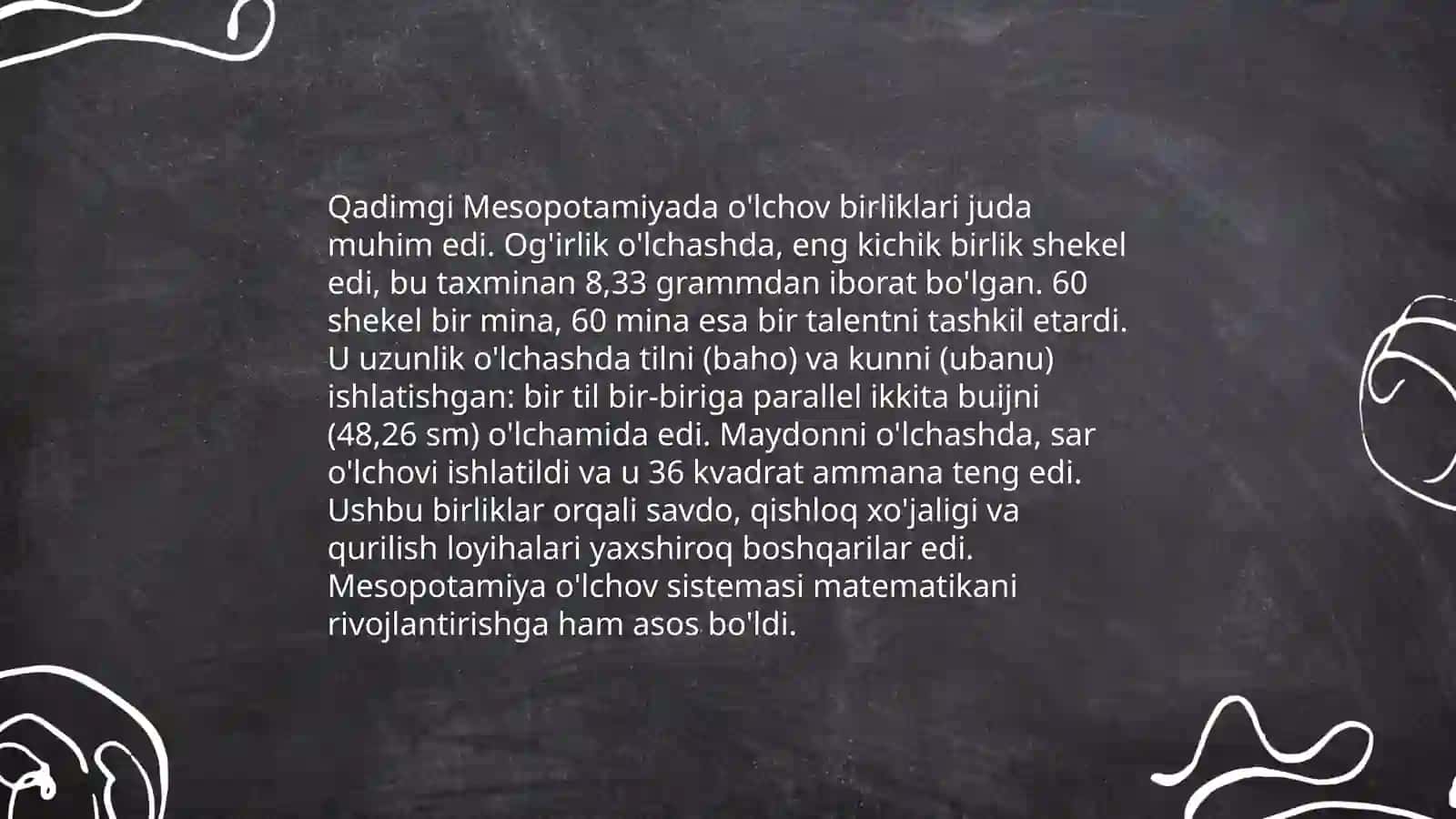 Qadimgi o'lchov birliklari haqida ma'lumot 4