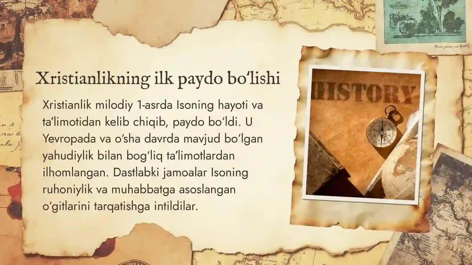 Xristianlikning paydo bo‘lishi, aqidalari, asosiy yo‘nalishlari, taʼlimotlari va manbalari. 4