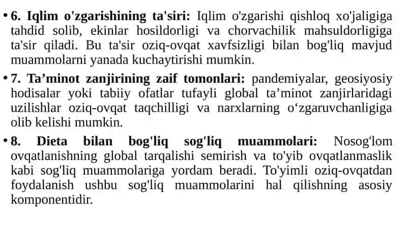 Jahon iqtisodiyotida oziq-ovqat muammosi 4