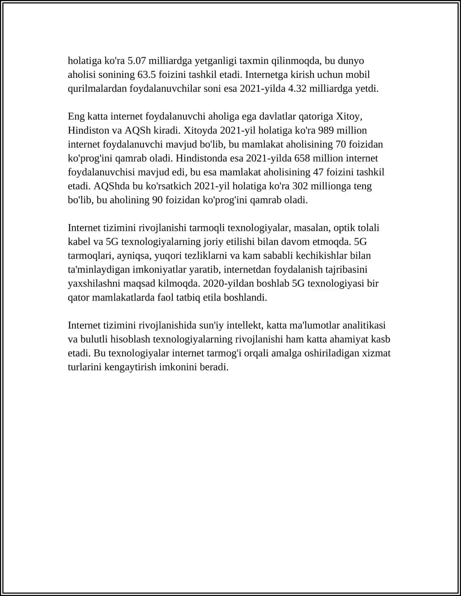 INTERNET TIZIMI VA UNING KELIB CHIQISH TARIXI 4