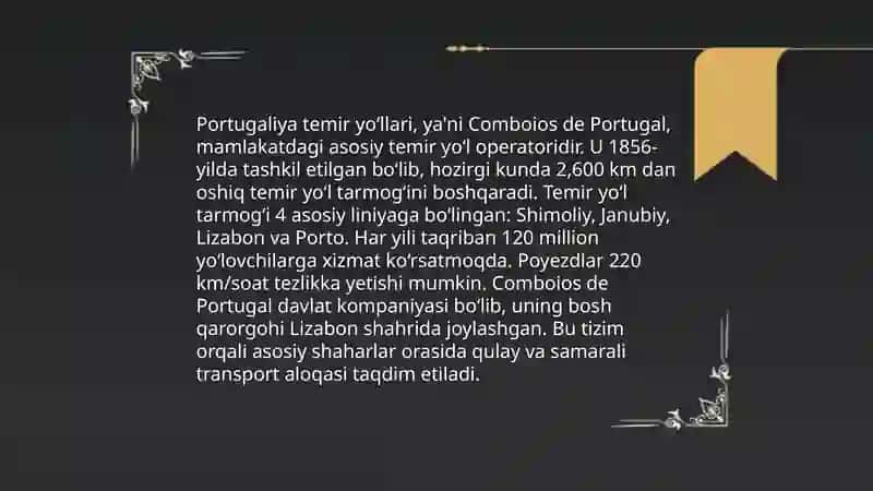 Portugaliya transport tizimi 4
