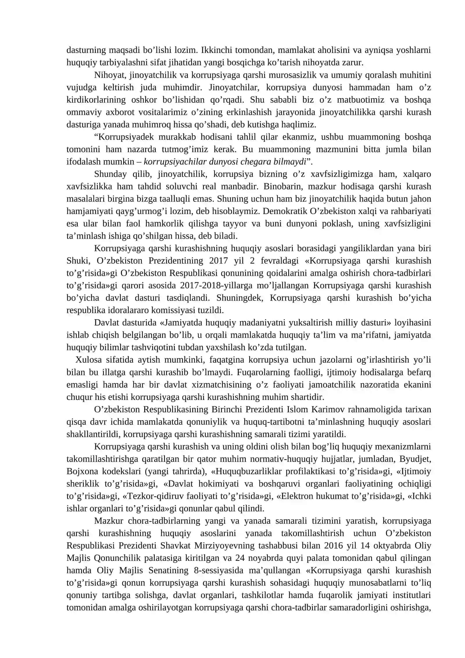 Korrupsiyaga qarshi kurash mexanizmlari 4