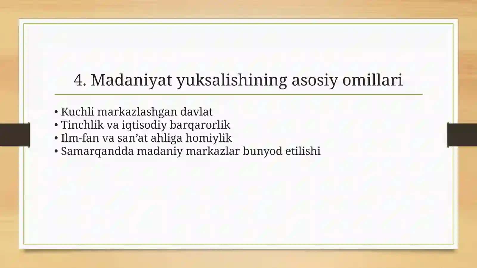 Amir Temur va temuriylar davrida madaniyat va san'at 4
