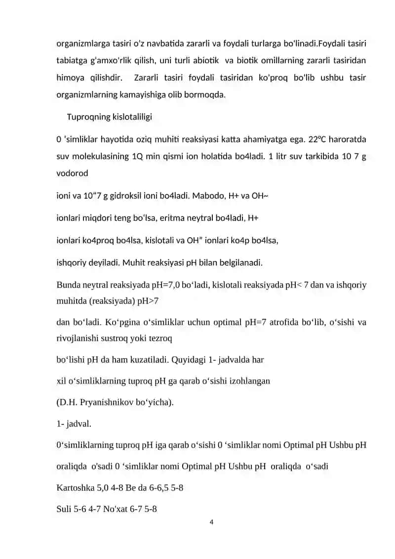O'simliklarning sho'rlanishga chidamliligi fiziologik asoslari 4