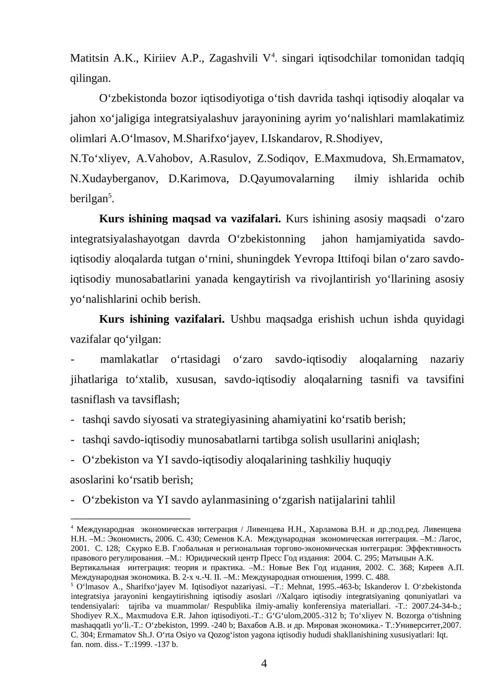 OʻZBEKISTON RESPUBLIKASINING YEVROPA VA OSIYO MAMLAKATLARI BILAN HAR TOMONLAMA ALOQALARI 4