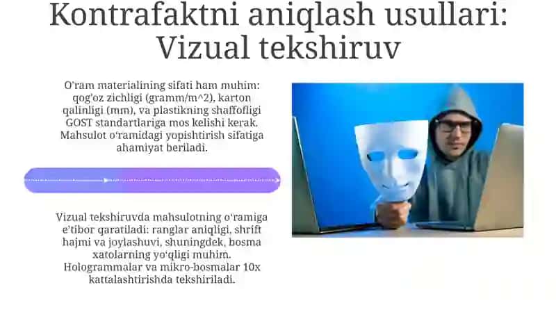 Kontrafakt turlari, usullari va uni aniqlash yoʻllari 4