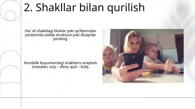 Bolalarni predmetlar shakli bilan tanishtirish vazifalari 4