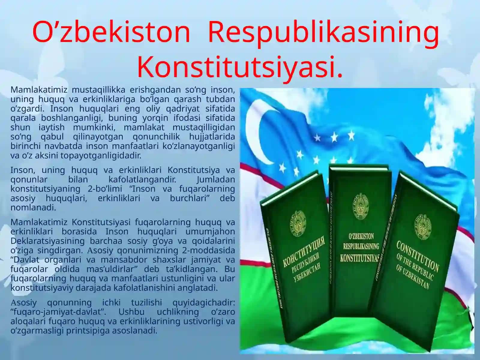 Inson, uning huquq va erkinliklari oliy qadriyat 4
