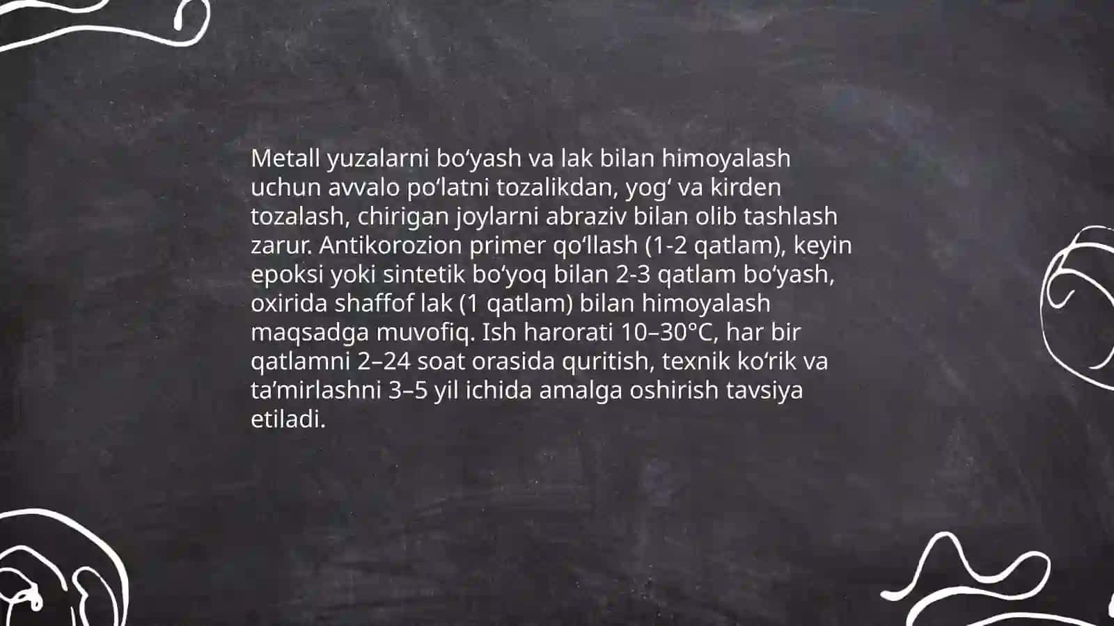 Uyda korroziyani kamaytirish yo‘llari 4