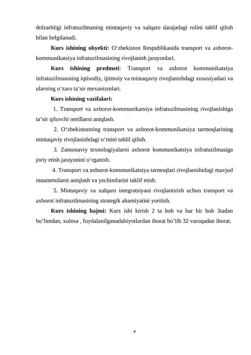 Transport axborot kommunikatsiya infratuzilmasining mintaqaviy rivojlanish xususiyatlari 4
