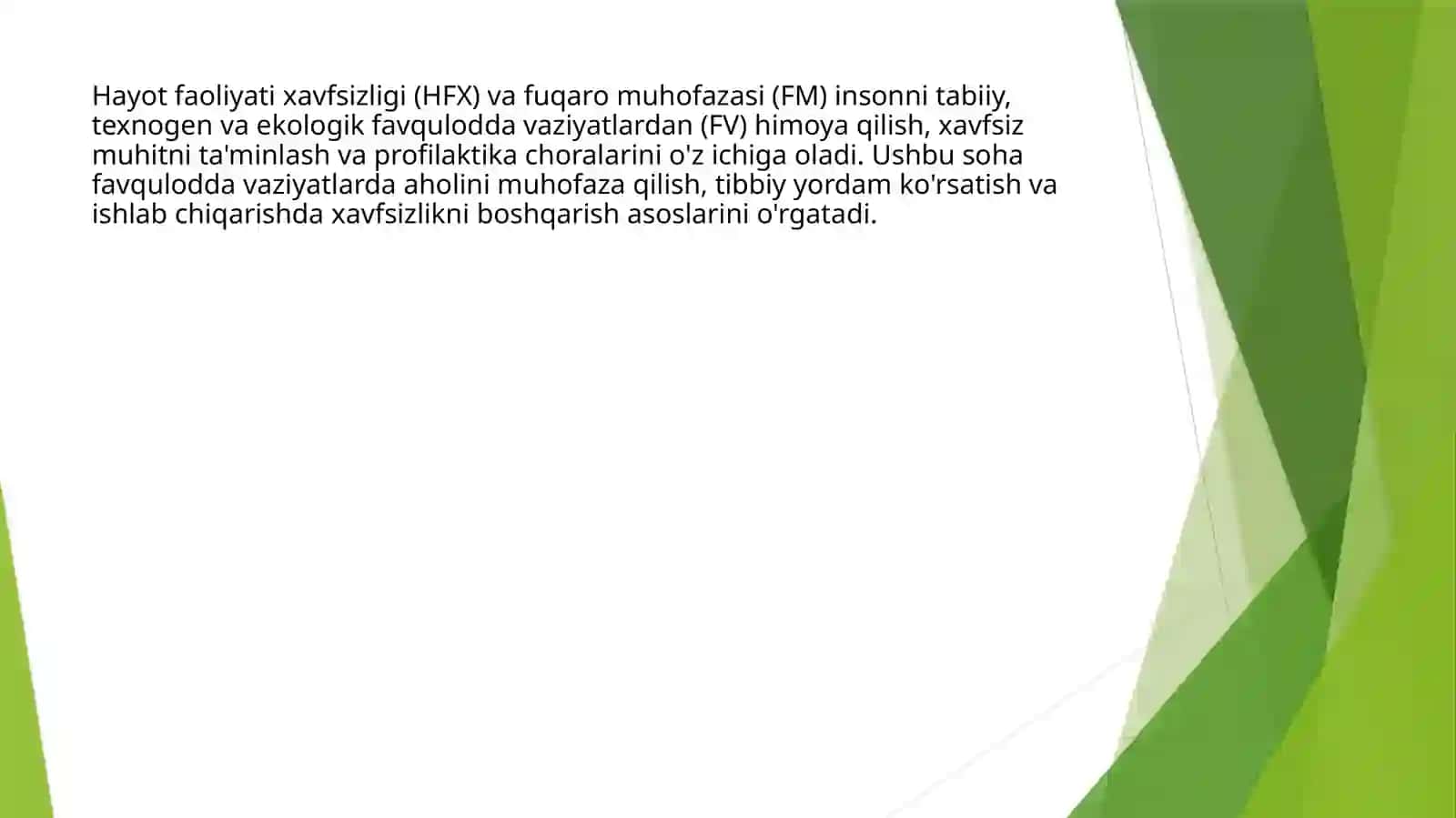 Hayot faoliyati xavfsizligi. Fuqaro muhofazasi 4
