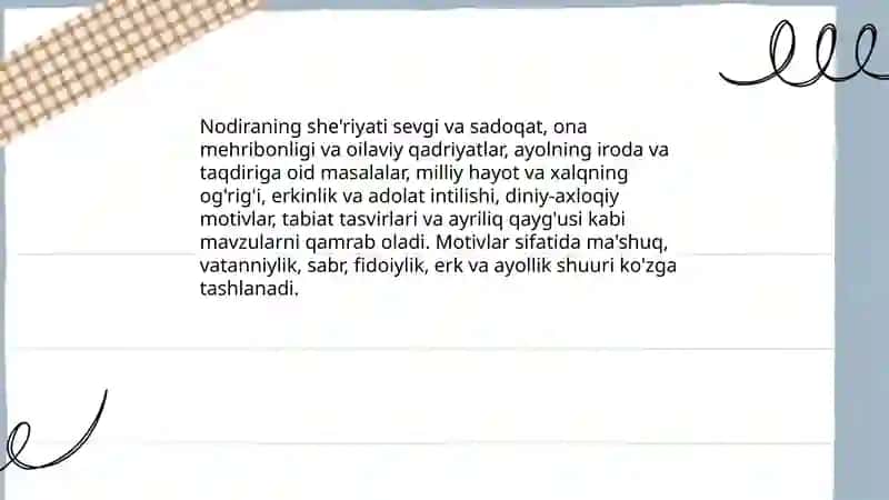 Nodira ijodiy merosi 4