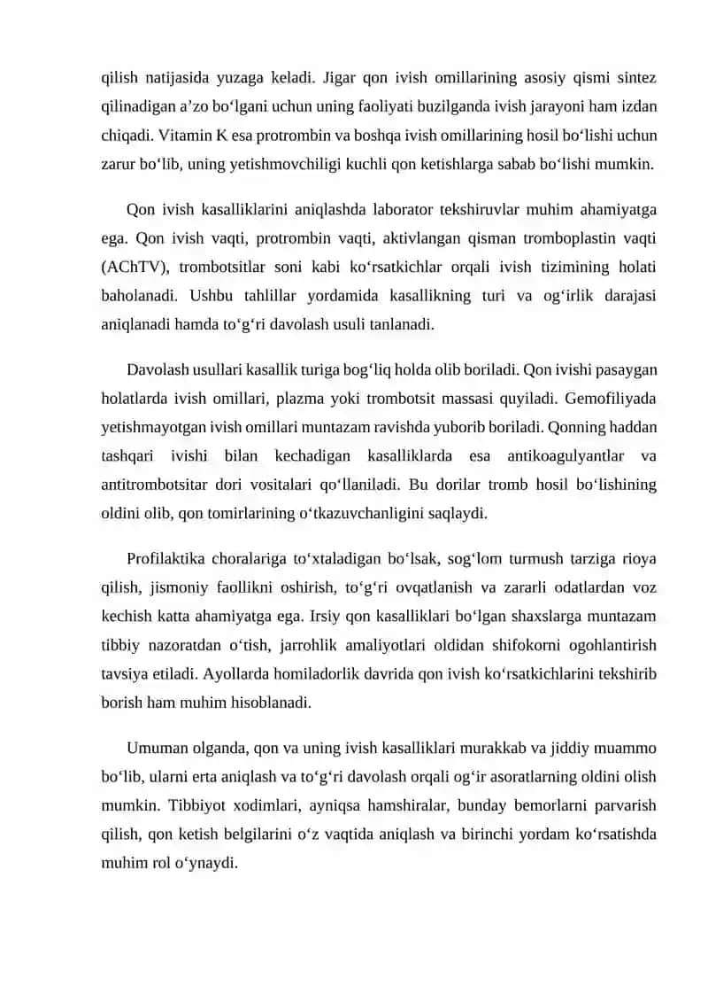 Qon va uning ivishi kasalliklari 4